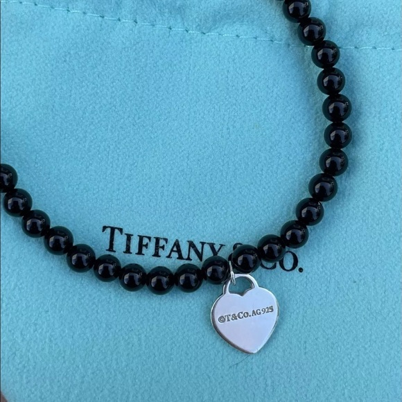 SOLD‼️💯Auth Tiffany & Co Black Onyx Bracelet - Picture 2 of 7